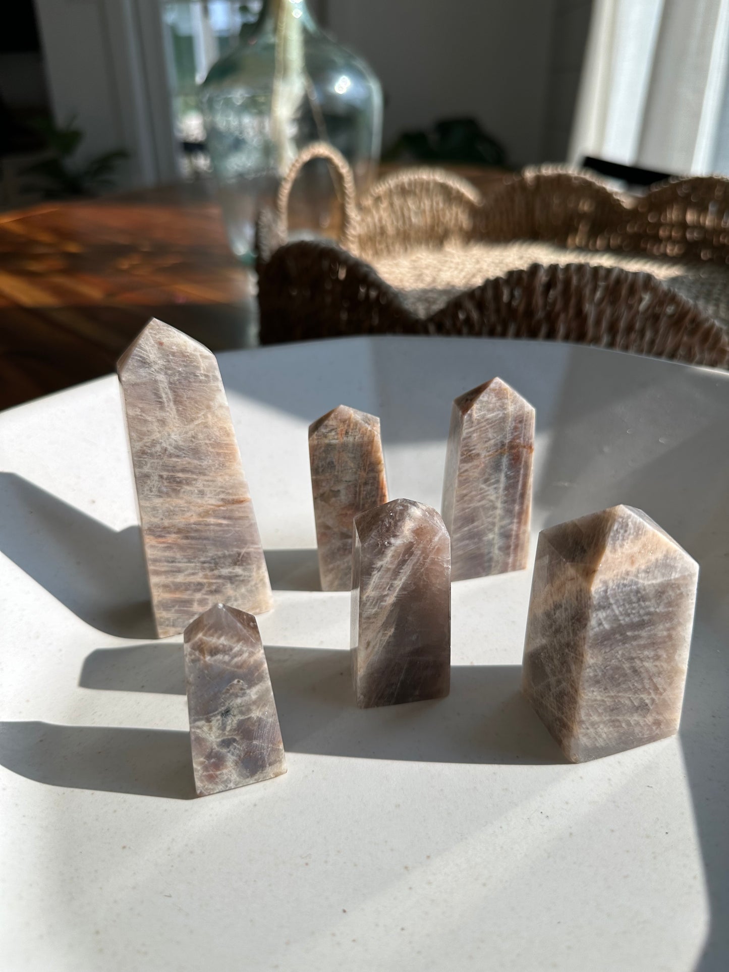 Flashy Moonstone Tower 2-3in