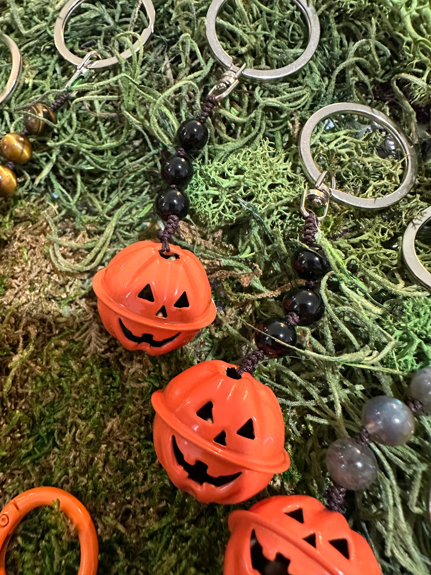 Jack-o-Lantern Bell Keyring