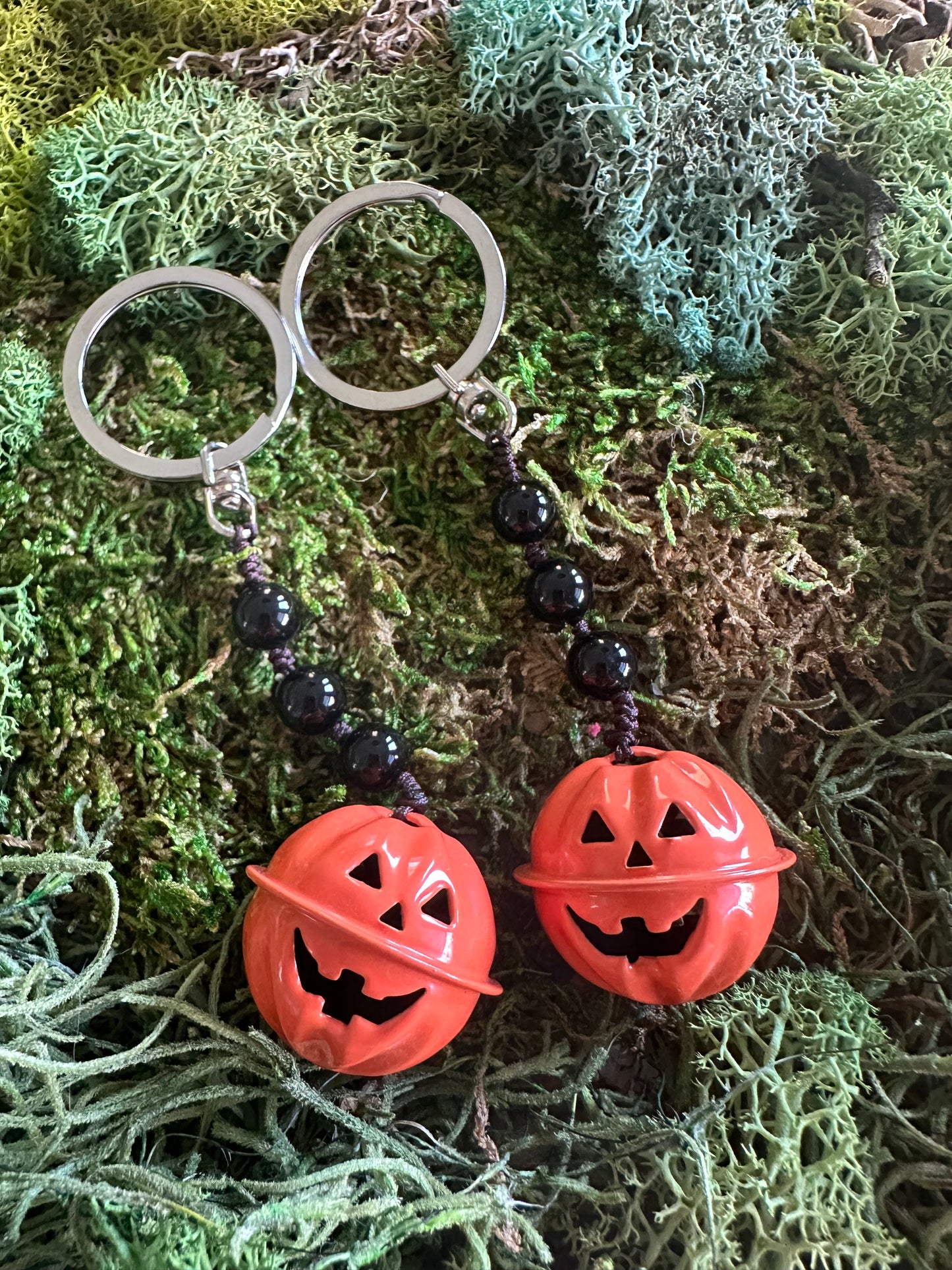 Jack-o-Lantern Bell Keyring