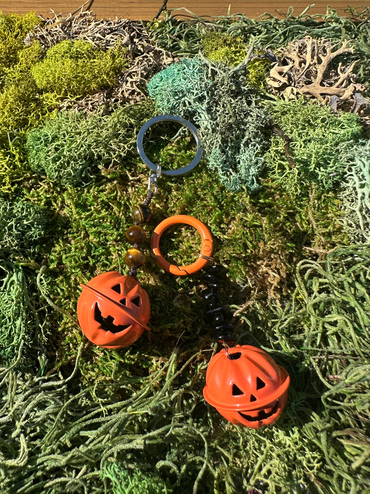 Jack-o-Lantern Bell Keyring