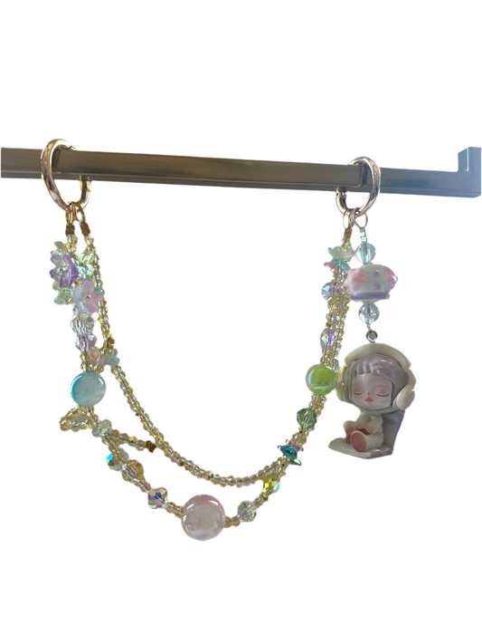 Pop Culture Bag Charms- Skull Baby Headphones