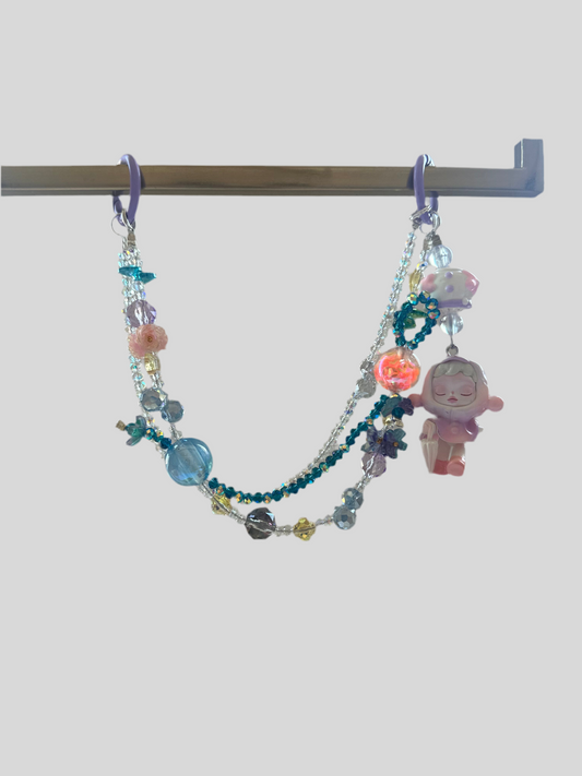 Pop Culture Bag Charms- Skull Baby Umbrella