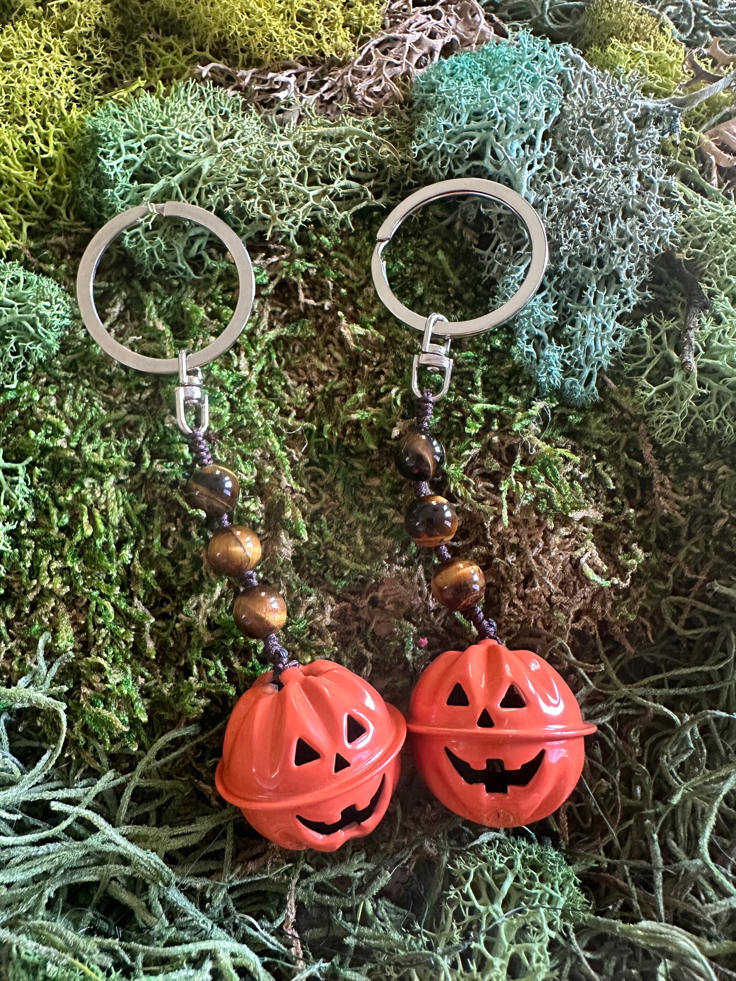 Jack-o-Lantern Bell Keyring