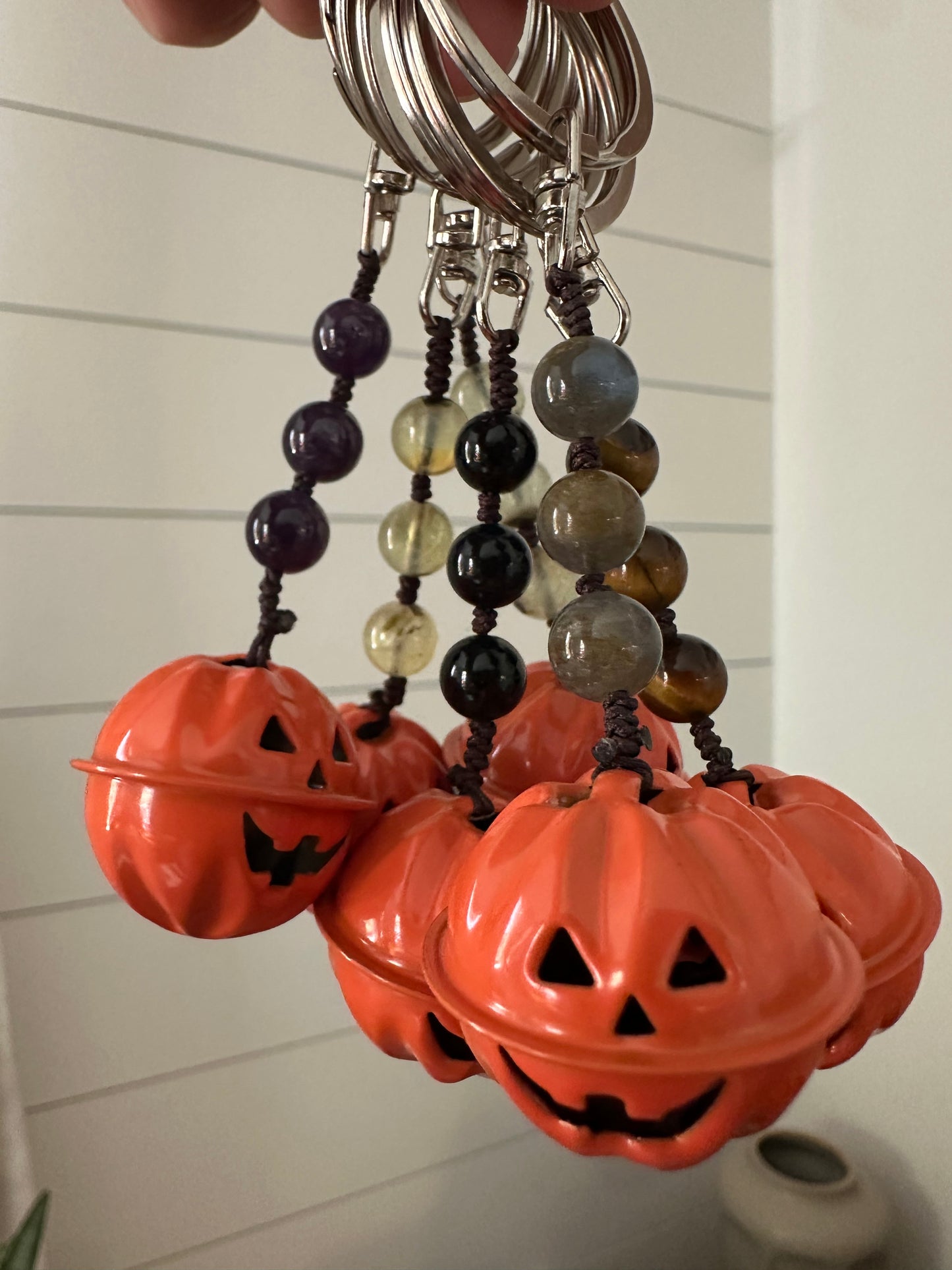 Jack-o-Lantern Bell Keyring