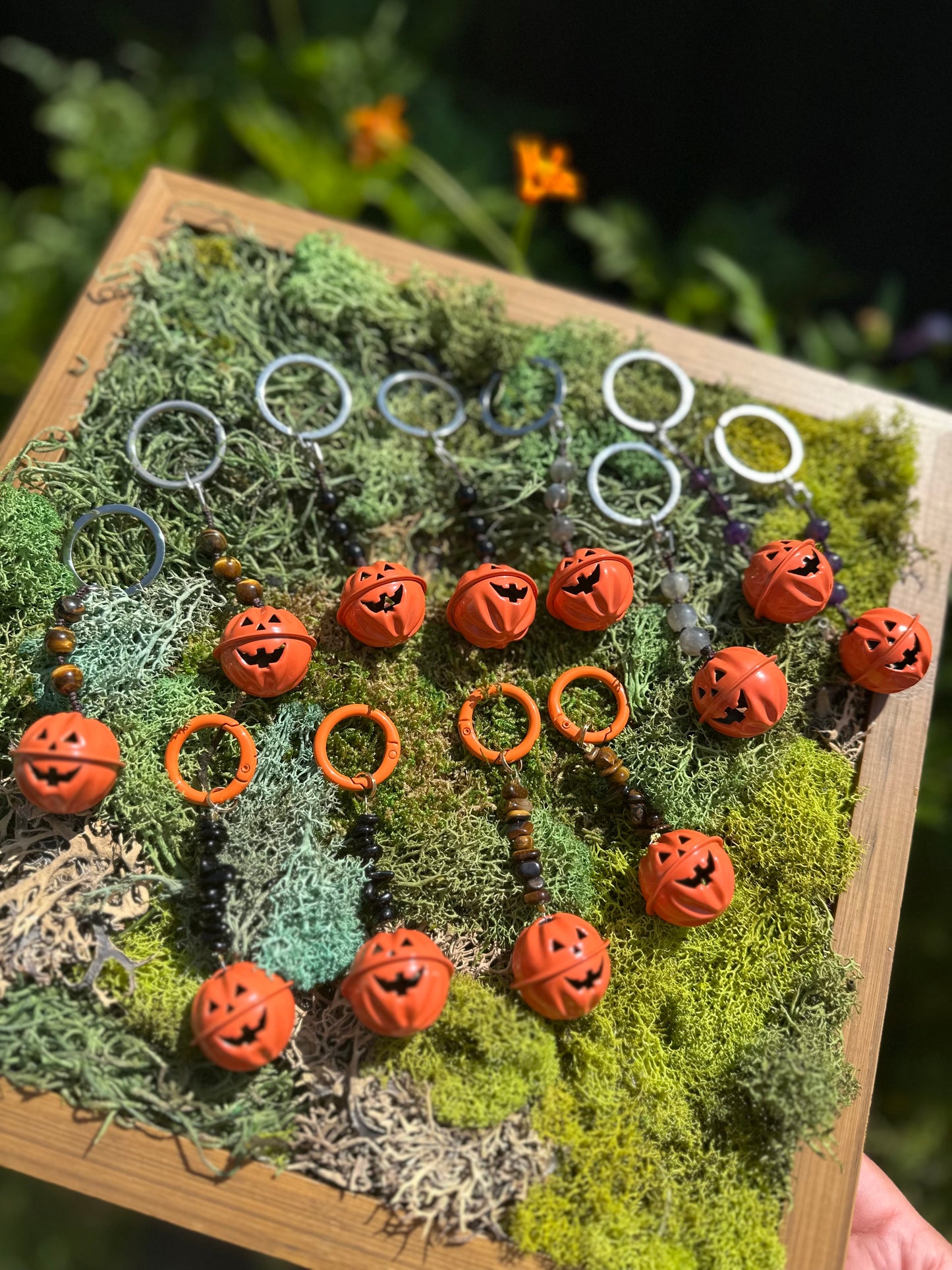 Jack-o-Lantern Bell Keyring