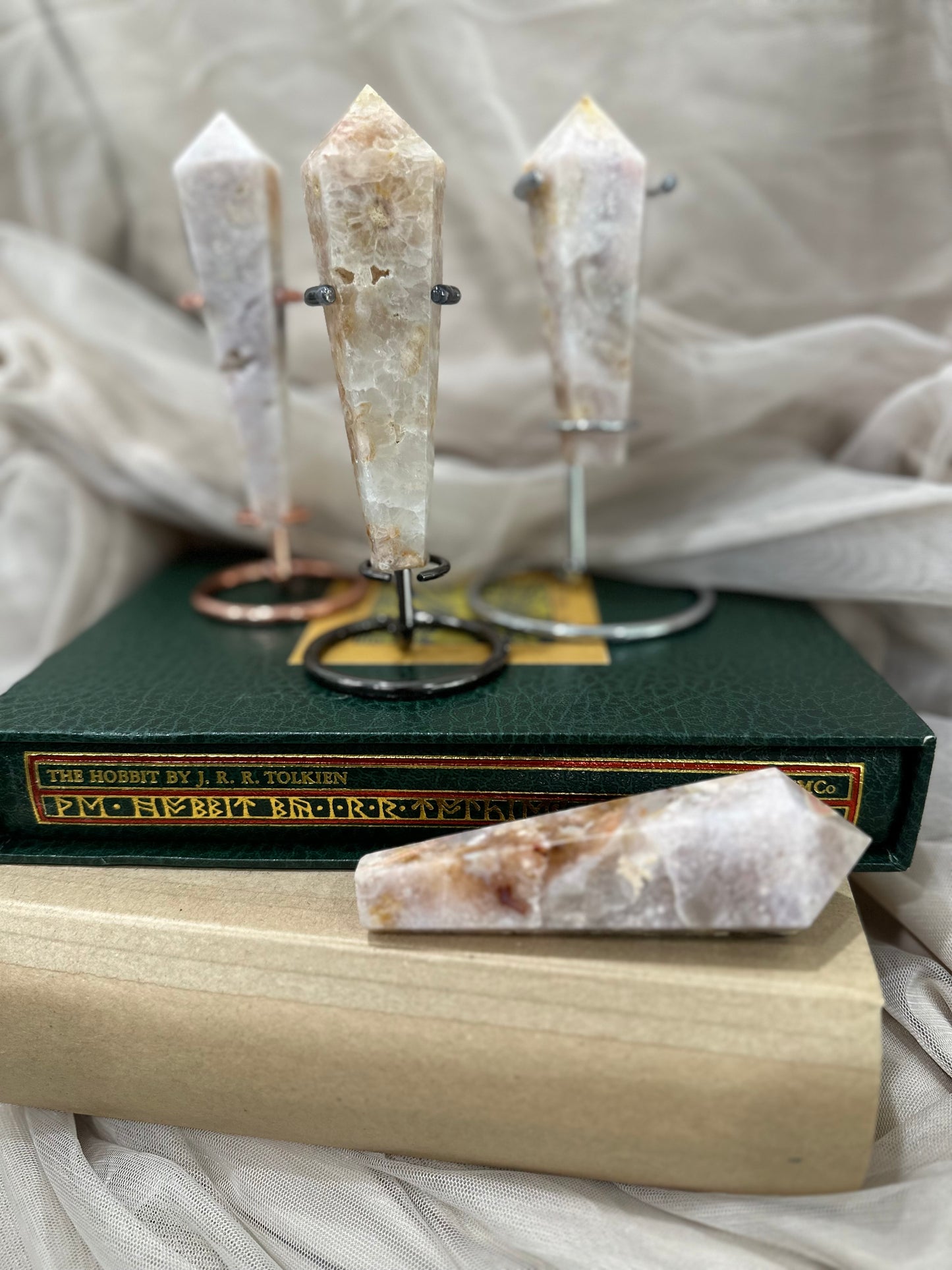 Pink Quartz Crystal Wand