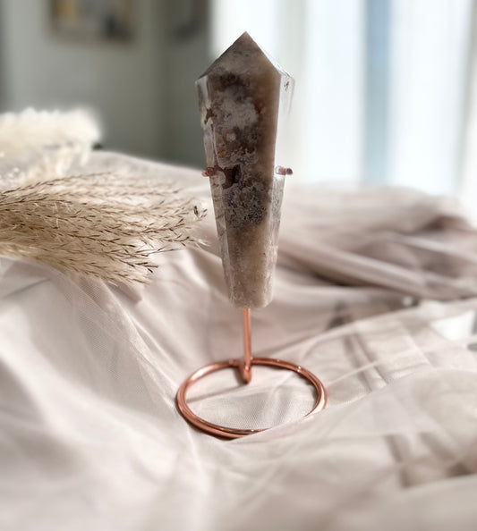 Pink Quartz Crystal Wand
