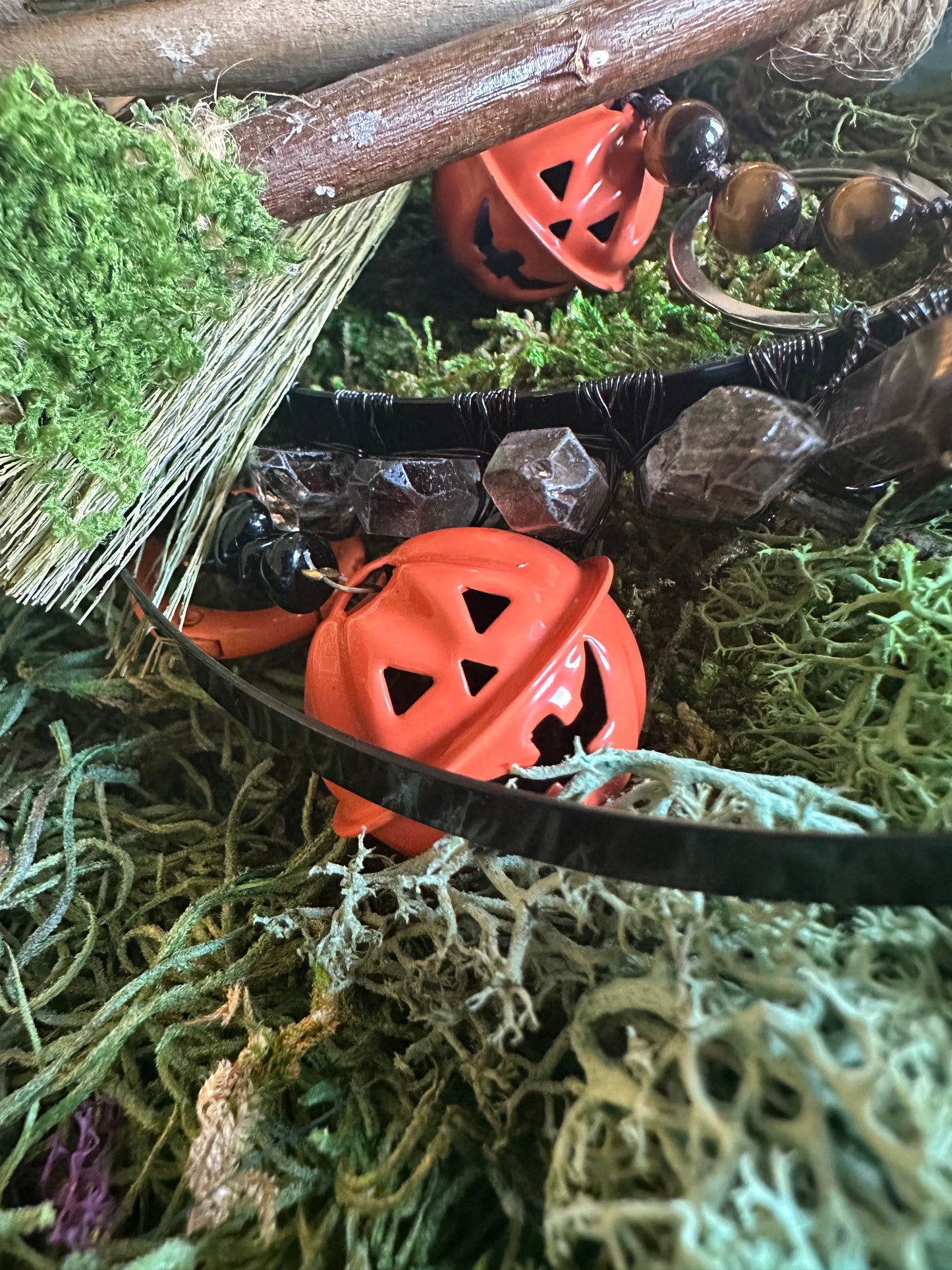 Jack-o-Lantern Bell Keyring