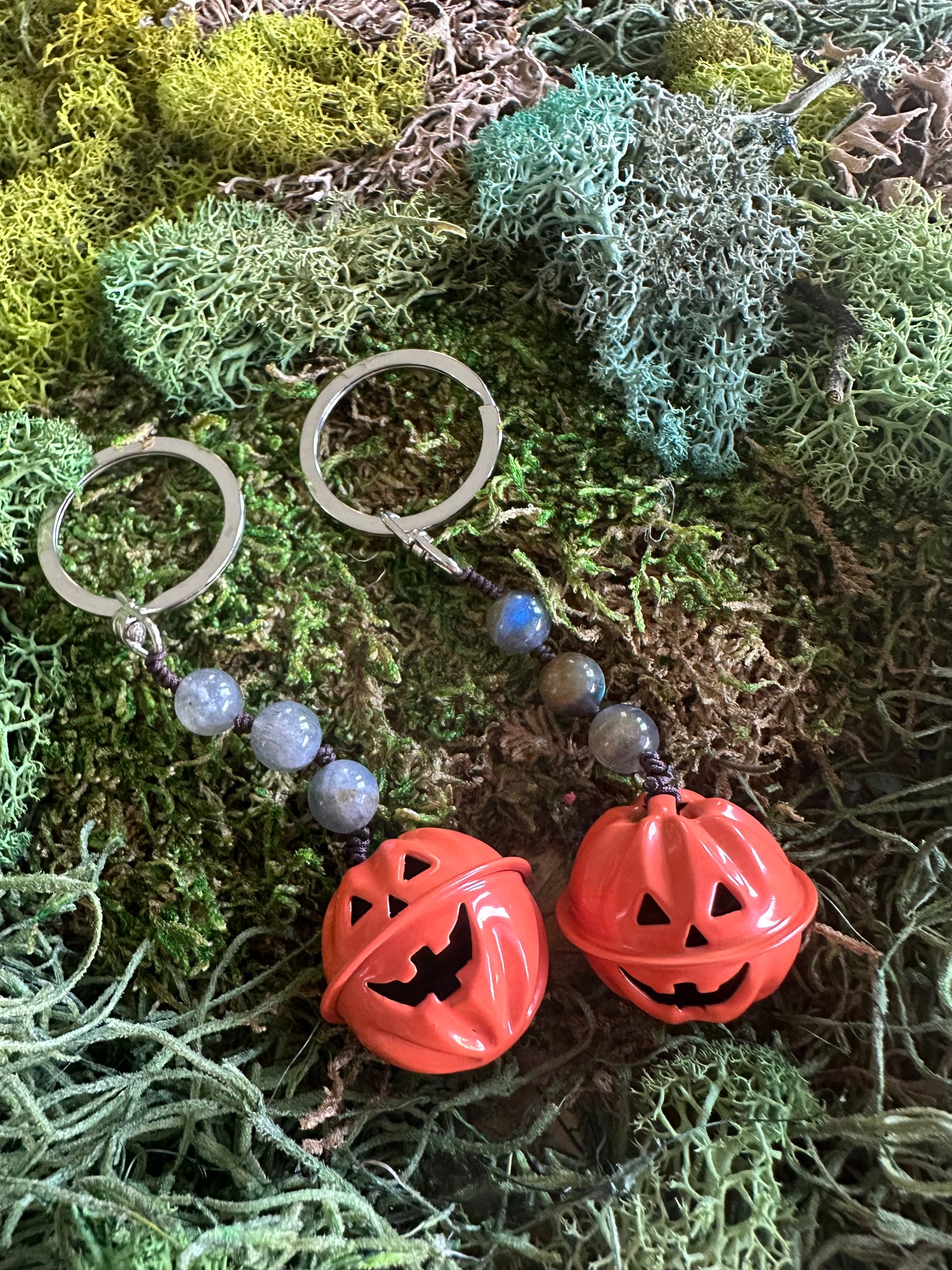 Jack-o-Lantern Bell Keyring